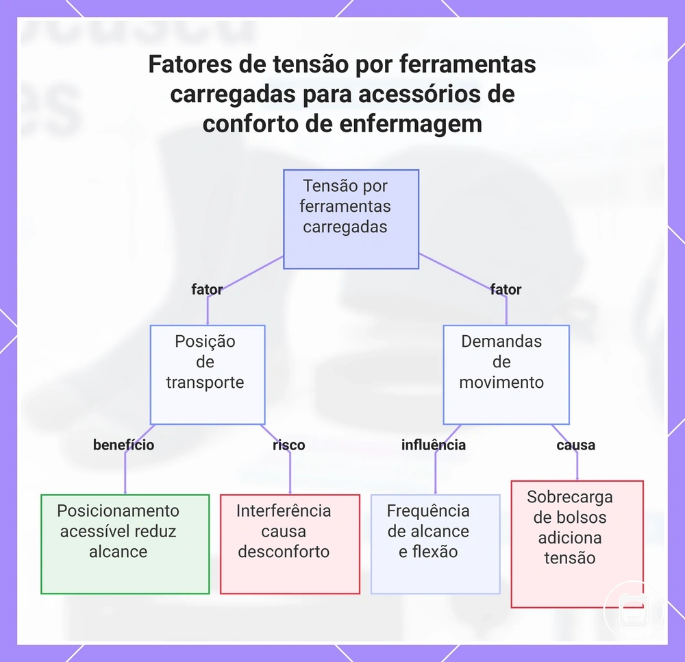 Fatores de tensão por ferramentas carregadas para acessórios de conforto de enfermagem
