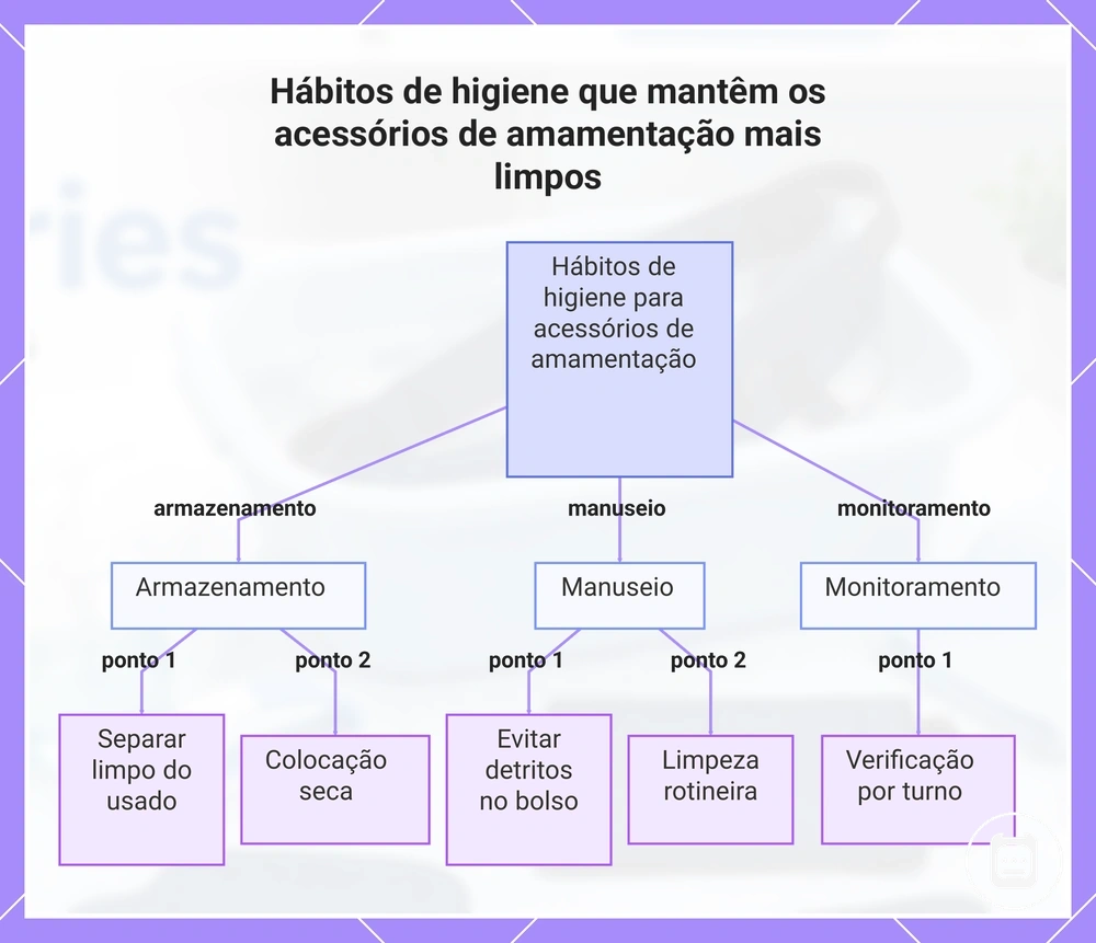 Hábitos de higiene que mantêm os acessórios de amamentação mais limpos