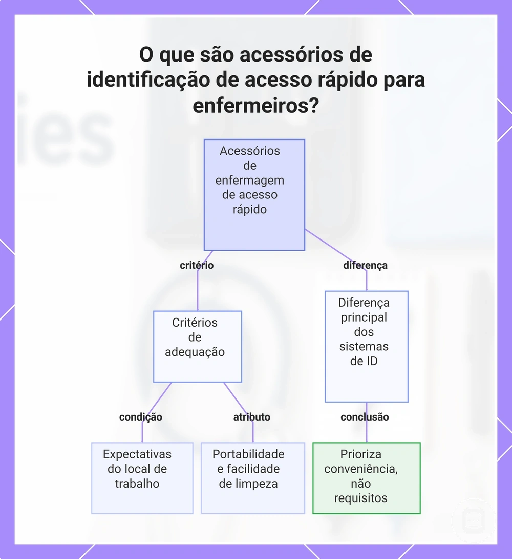 O que são acessórios de identificação de acesso rápido para enfermeiros?