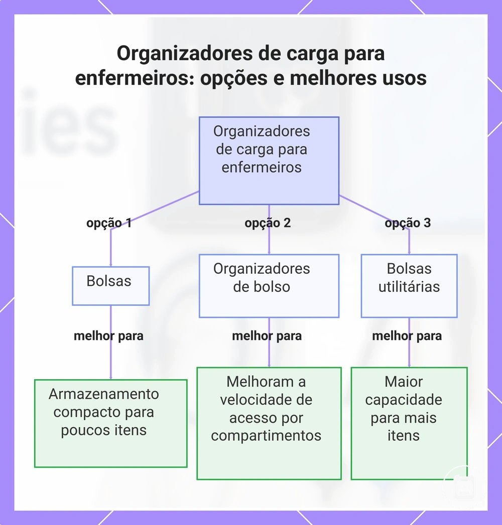 Organizadores de carga para enfermeiros: opções e melhores usos