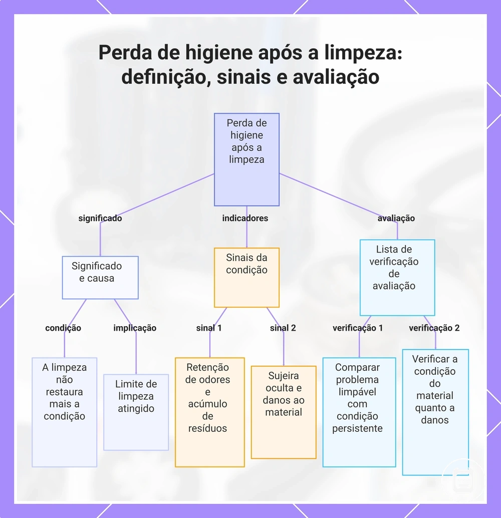 Perda de higiene após a limpeza: definição, sinais e avaliação