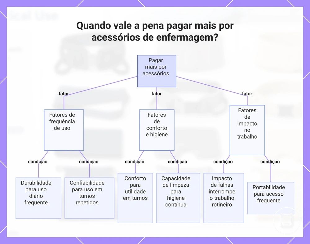 Quando vale a pena pagar mais por acessórios de enfermagem?