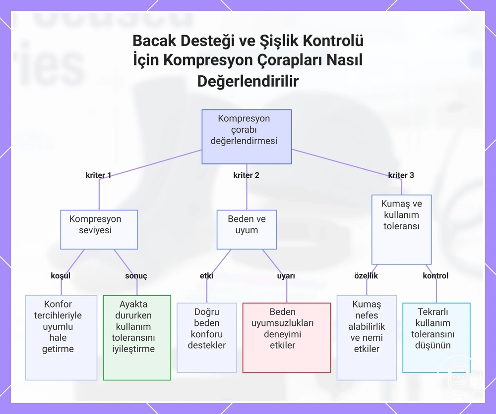 Bacak Desteği ve Şişlik Kontrolü İçin Kompresyon Çorapları Nasıl Değerlendirilir