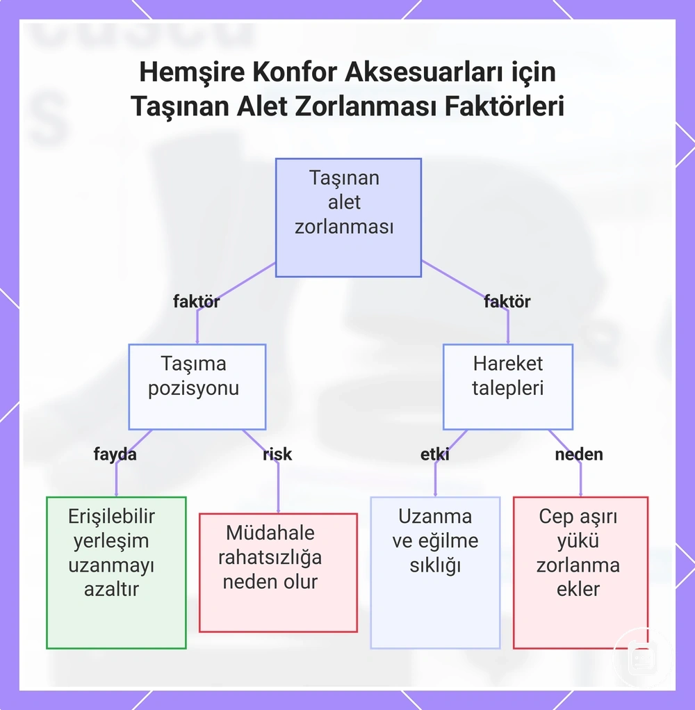 Hemşire Konfor Aksesuarları için Taşınan Alet Zorlanması Faktörleri