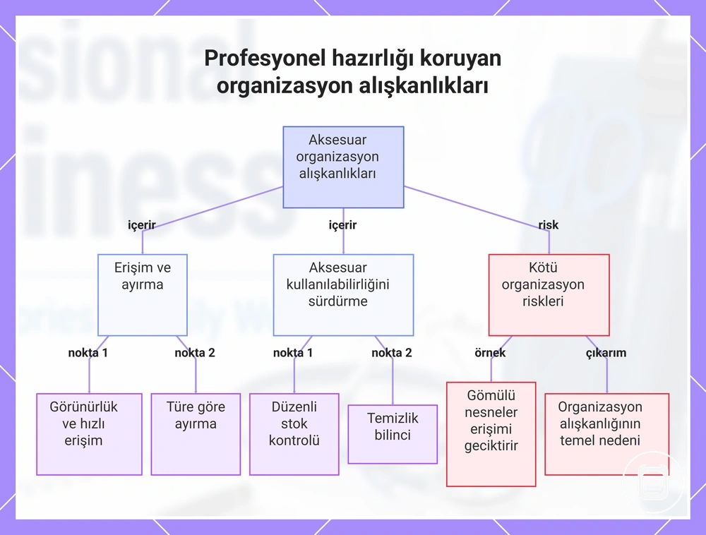 Profesyonel hazırlığı koruyan organizasyon alışkanlıkları