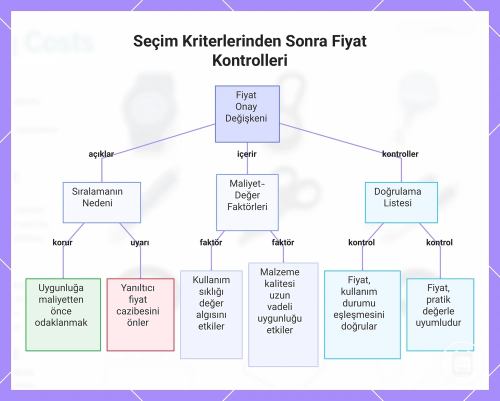 Seçim Kriterlerinden Sonra Fiyat Kontrolleri