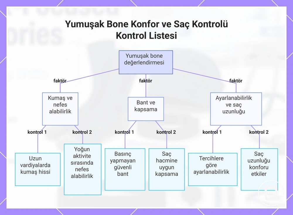 Yumuşak Bone Konfor ve Saç Kontrolü Kontrol Listesi