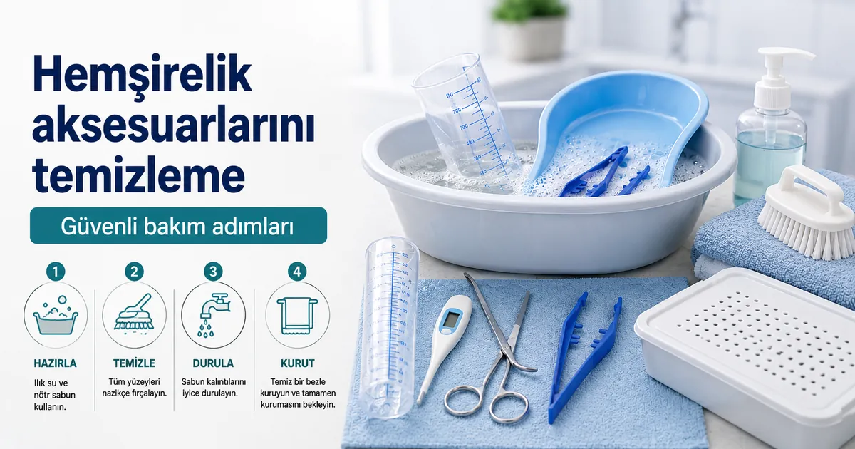 Yıkanabilir araçlar ve düzenli bakım ürünleriyle hemşirelik aksesuarlarının güvenli temizliği