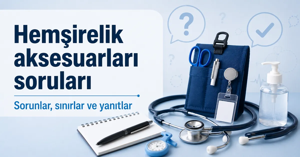 Kullanım, sınırlar ve sorunlarla ilgili soruları yanıtlamak için düzenlenmiş hemşirelik aksesuarları